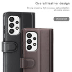 For Samsung Galaxy A33 5G Stand Wallet Phone Case Split Leather Genuine Leather Folio Flip Protective Cover