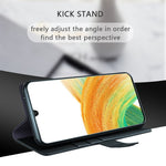 For Samsung Galaxy A33 5G Stand Wallet Phone Case Split Leather Genuine Leather Folio Flip Protective Cover
