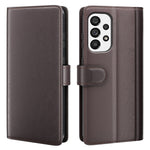 Samsung Galaxy A33 5G Stativ Plånboksfodral Splitläder Äkta Läder Folio Flip Skyddsfodral