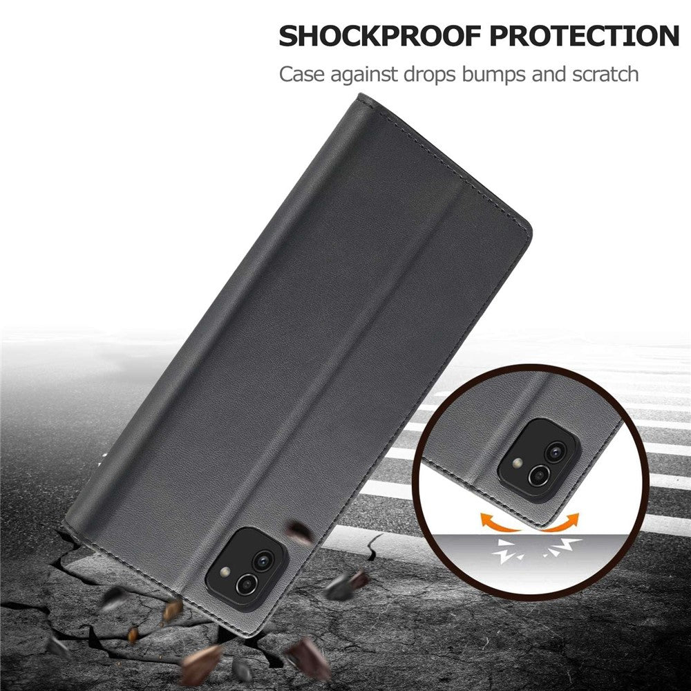 LC.IMEEKE til Samsung Galaxy A03 (164,2 mm) – ridsefast tekstureret PU-læder flip-cover med stander og pungfunktion – mobiltelefoncover