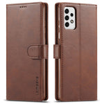 LC.IMEEKE for Samsung Galaxy A23 4G / 5G (Global Version) / M23 5G / F23 5G Shockproof Textured PU Leather Flip Folio Stand Wallet Case Mobile Phone Case Cover
