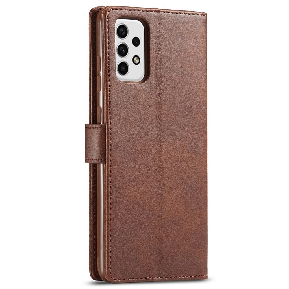 LC.IMEEKE for Samsung Galaxy A23 4G / 5G (Global Version) / M23 5G / F23 5G Shockproof Textured PU Leather Flip Folio Stand Wallet Case Mobile Phone Case Cover