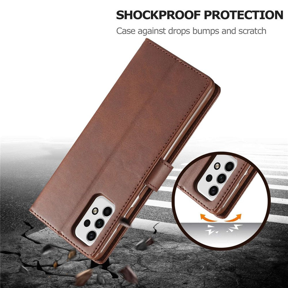 LC.IMEEKE for Samsung Galaxy A23 4G / 5G (Global Version) / M23 5G / F23 5G Shockproof Textured PU Leather Flip Folio Stand Wallet Case Mobile Phone Case Cover