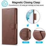 LC.IMEEKE for Samsung Galaxy A23 4G / 5G (Global Version) / M23 5G / F23 5G Shockproof Textured PU Leather Flip Folio Stand Wallet Case Mobile Phone Case Cover
