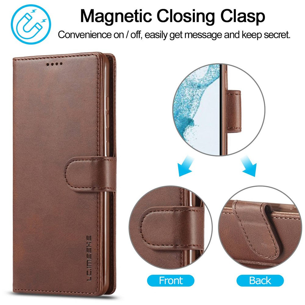 LC.IMEEKE for Samsung Galaxy A23 4G / 5G (Global Version) / M23 5G / F23 5G Shockproof Textured PU Leather Flip Folio Stand Wallet Case Mobile Phone Case Cover