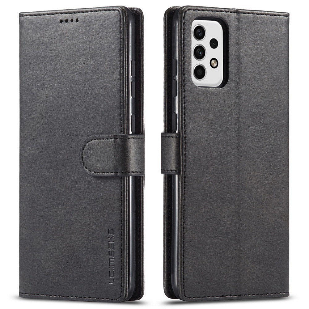 LC.IMEEKE for Samsung Galaxy A23 4G / 5G (Global Version) / M23 5G / F23 5G Shockproof Textured PU Leather Flip Folio Stand Wallet Case Mobile Phone Case Cover