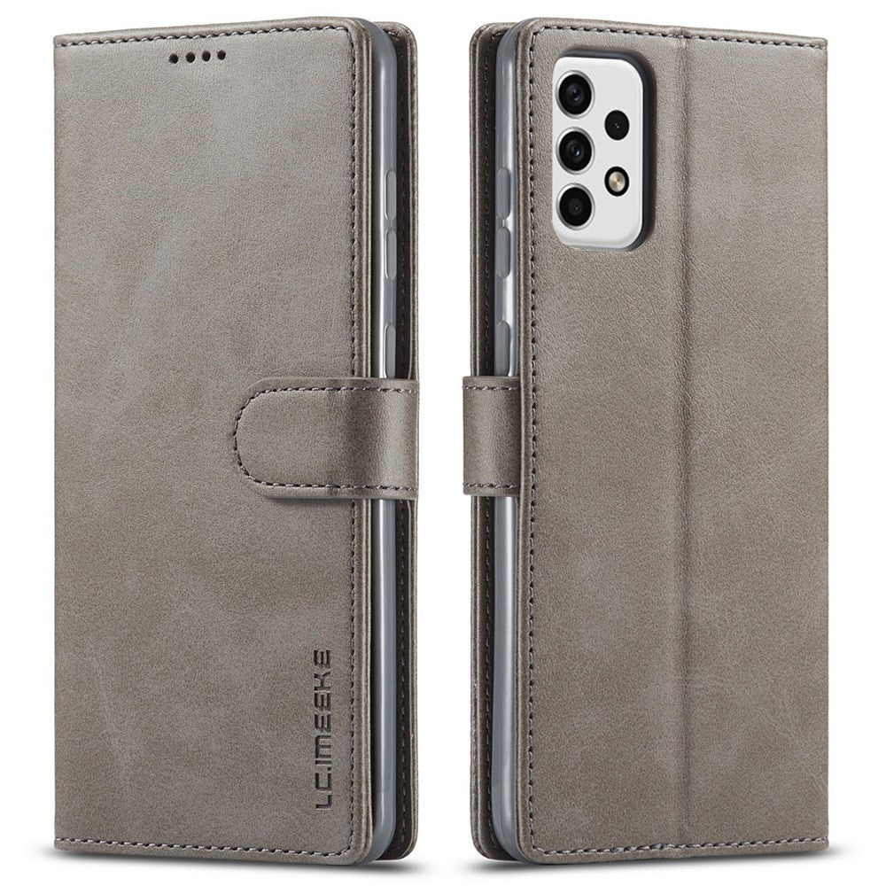 LC.IMEEKE for Samsung Galaxy A23 4G / 5G (Global Version) / M23 5G / F23 5G Shockproof Textured PU Leather Flip Folio Stand Wallet Case Mobile Phone Case Cover