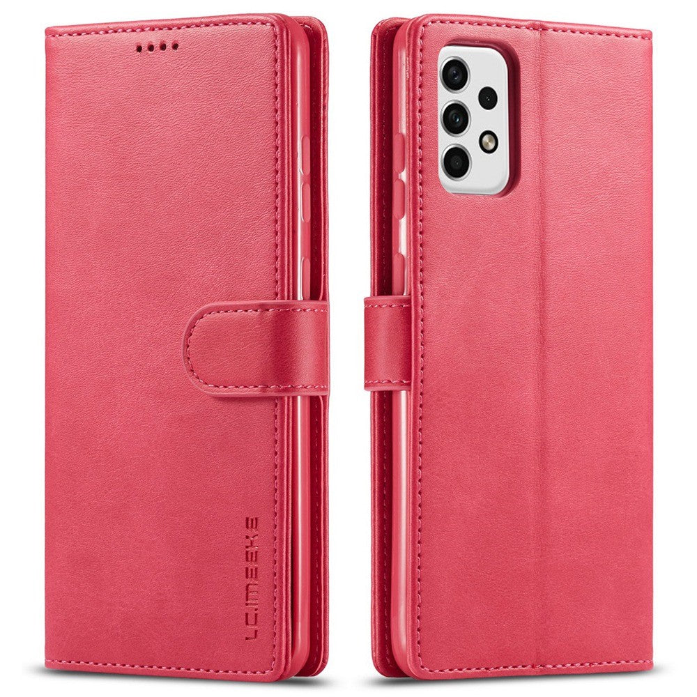 LC.IMEEKE for Samsung Galaxy A23 4G / 5G (Global Version) / M23 5G / F23 5G Shockproof Textured PU Leather Flip Folio Stand Wallet Case Mobile Phone Case Cover