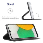VILI DMX Series PU-lædertelefoncover til Samsung Galaxy A03 Core med kortholder og støttefunktion, beskyttende etui