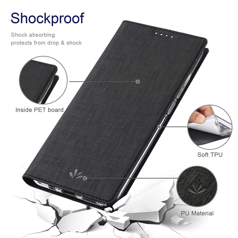 VILI DMX Series PU-lædertelefoncover til Samsung Galaxy A03 Core med kortholder og støttefunktion, beskyttende etui