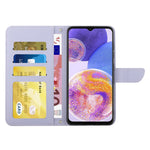 Samsung Galaxy A23 5G (Global Version) / 4G, PU-läderfodral med hudkänsla, mönster med fjärilar och blommor, stativ, plånboksfodral med axelrem