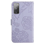 For Samsung Galaxy S20 FE 2022/S20 Lite/S20 FE 5G/4G/S20 FE 2022 Skin-touch Feeling Stand Wallet PU Leather Phone Cover, Pattern Imprinting Design Phone Shell with Shoulder Strap