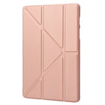 Til Samsung Galaxy Tab S8+ Silikone + Læder V-fold Stander Tablet Etui Auto Vågn/Søvn Funktion Stødsikkert Cover