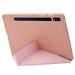 Til Samsung Galaxy Tab S8+ Silikone + Læder V-fold Stander Tablet Etui Auto Vågn/Søvn Funktion Stødsikkert Cover