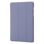 Til Samsung Galaxy Tab S8+ Auto Wake/Sleep-funktion Ridsefri blød silikone+lædercover Tre-fold stander Godt beskyttende tabletetui