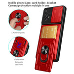 Slide Camera Protection Phone Case for Samsung Galaxy A13 4G, Ring Kickstand PC + TPU Hybrid Cover