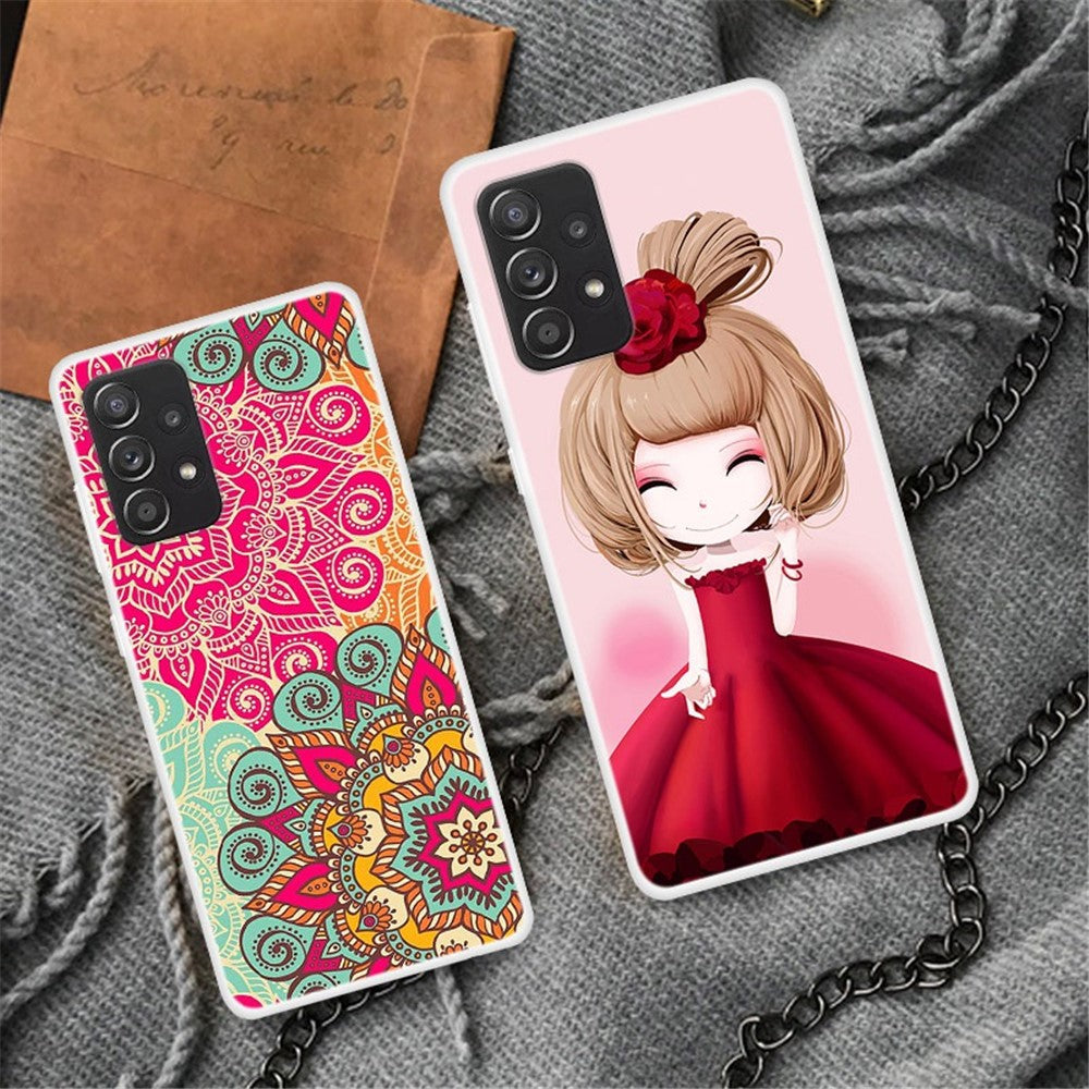 TPU Slim Cover til Samsung Galaxy A13 4G Beskyttende Telefoncover Mønster Trykt Anti-fald Cover