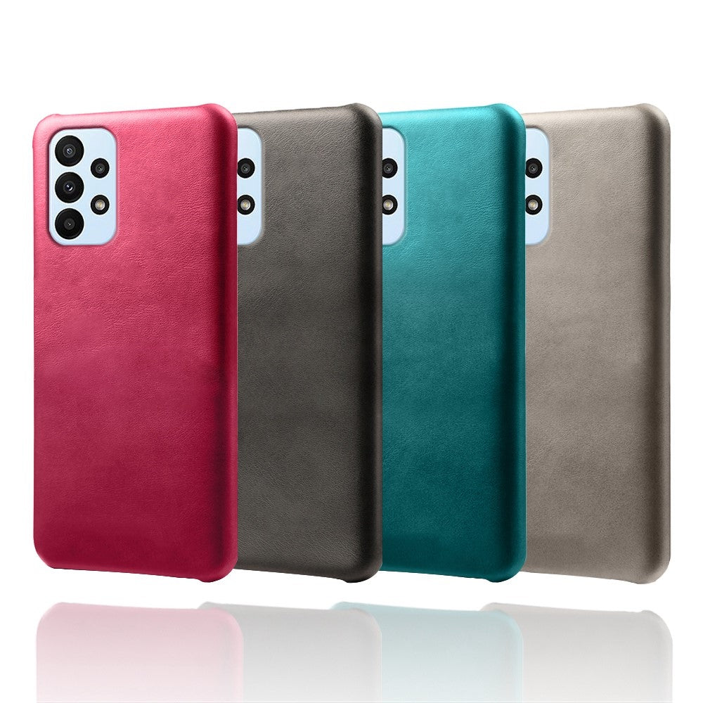 For Samsung Galaxy A23 5G (Global Version) / 4G Phone Cover Scratch-resistant Textured PU Leather Coated PC Phone Case