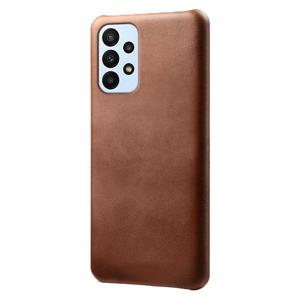 For Samsung Galaxy A23 5G (Global Version) / 4G Phone Cover Scratch-resistant Textured PU Leather Coated PC Phone Case