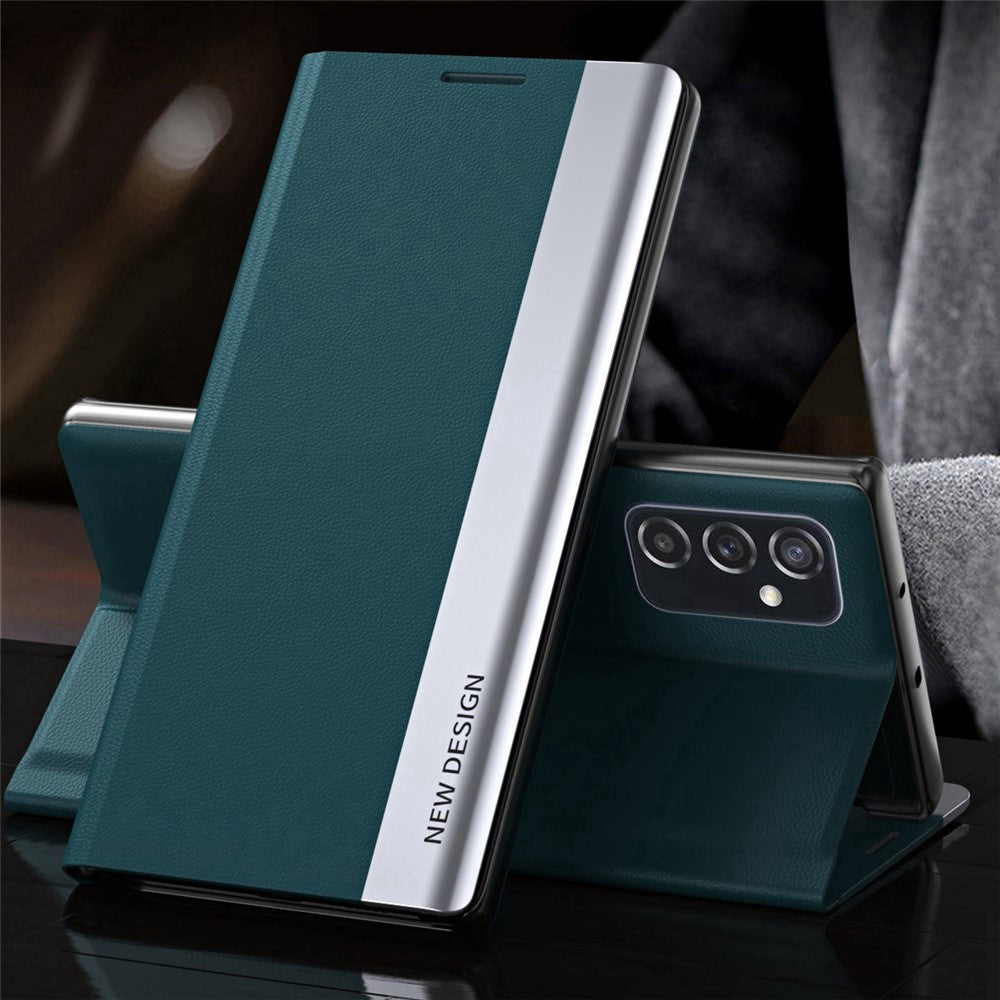 Til Samsung Galaxy M23 5G / F23 5G Galvaniseret PU lædercover Fuld beskyttelsesstativ Telefoncover