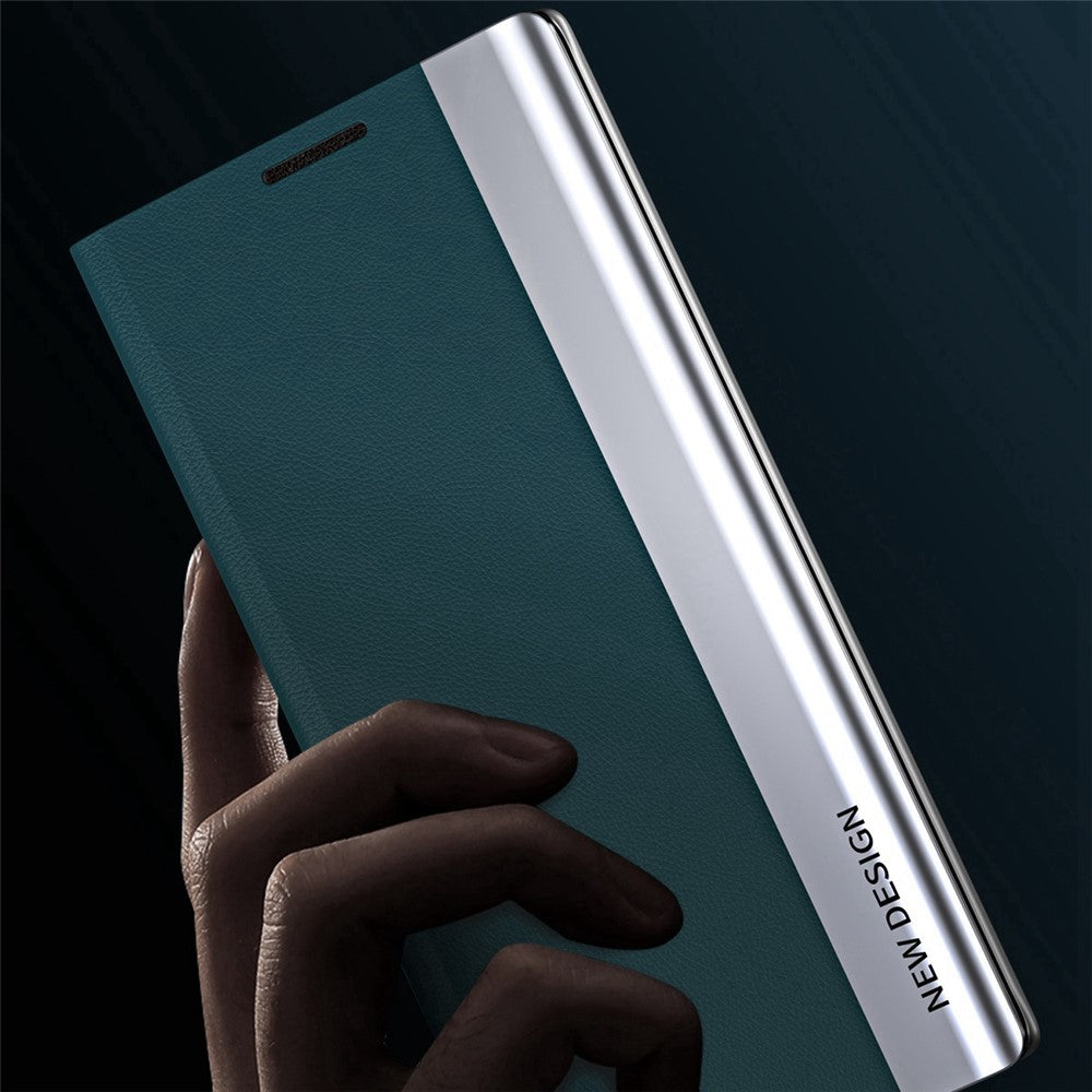 Til Samsung Galaxy M23 5G / F23 5G Galvaniseret PU lædercover Fuld beskyttelsesstativ Telefoncover