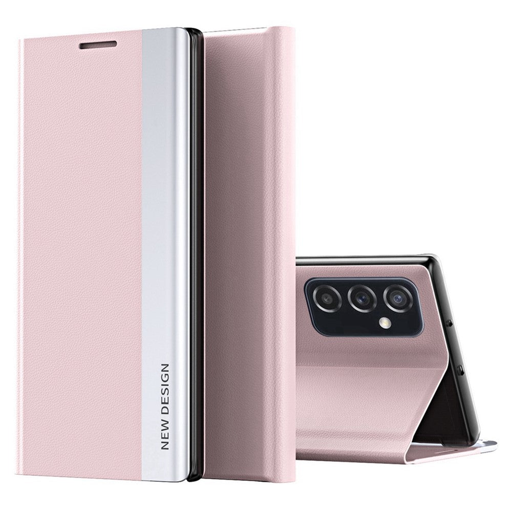 Til Samsung Galaxy M23 5G / F23 5G Galvaniseret PU lædercover Fuld beskyttelsesstativ Telefoncover