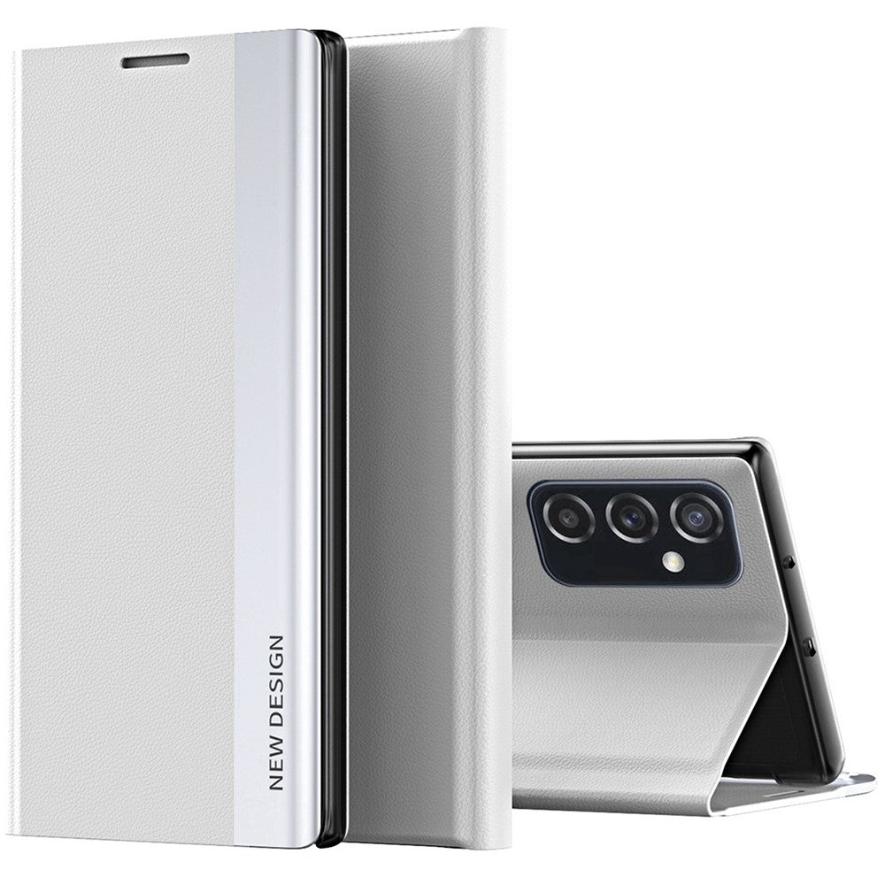 Til Samsung Galaxy M23 5G / F23 5G Galvaniseret PU lædercover Fuld beskyttelsesstativ Telefoncover