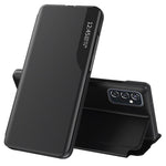 Til Samsung Galaxy M23 5G/F23 5G Beskyttelsescover i PU-læder med View Window og Standfunktion
