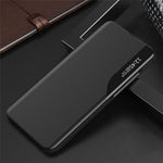 Til Samsung Galaxy M23 5G/F23 5G Beskyttelsescover i PU-læder med View Window og Standfunktion