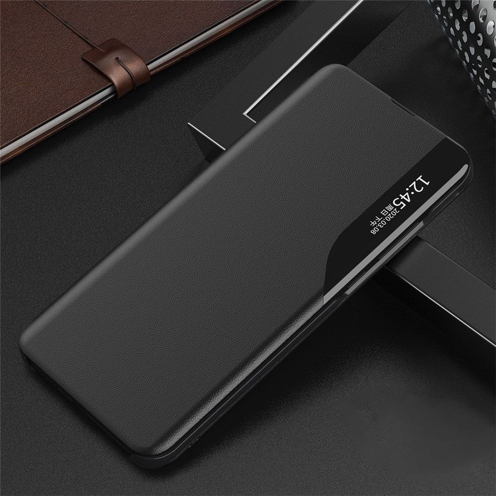 Til Samsung Galaxy M23 5G/F23 5G Beskyttelsescover i PU-læder med View Window og Standfunktion