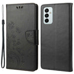 For Samsung Galaxy M23 5G/F23 5G PU Leather Butterfly Flower Imprinted Case Stand Wallet Design Protective Phone Cover