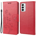 For Samsung Galaxy M23 5G/F23 5G PU Leather Butterfly Flower Imprinted Case Stand Wallet Design Protective Phone Cover