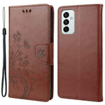 For Samsung Galaxy M23 5G/F23 5G PU Leather Butterfly Flower Imprinted Case Stand Wallet Design Protective Phone Cover