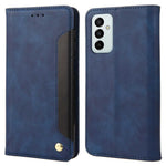 For Samsung Galaxy M23 5G/F23 5G Shockproof Phone Wallet Stand Cover Splicing Design PU Leather Anti-drop Case Shell