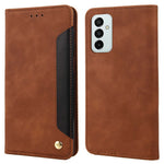 For Samsung Galaxy M23 5G/F23 5G Shockproof Phone Wallet Stand Cover Splicing Design PU Leather Anti-drop Case Shell