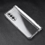 For Samsung Galaxy Z Fold3 5G Folding Transparent Phone Case Full Protection Anti-scratch Cover with Pen Holder