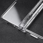 For Samsung Galaxy Z Fold3 5G Folding Transparent Phone Case Full Protection Anti-scratch Cover with Pen Holder
