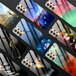 For Samsung Galaxy A23 5G (Global Version) / 4G Colorful Pattern Printing Case Anti-Scratch Tempered Glass Hard PC Back + TPU Shockproof Protective Cover Skin