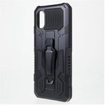 MechWarrior Project til Samsung Galaxy A03 Core Stødresistent Anti-ridse Indbygget Metalplade Hybrid Hard PC Soft TPU Cover med Bælteclips Kickstand