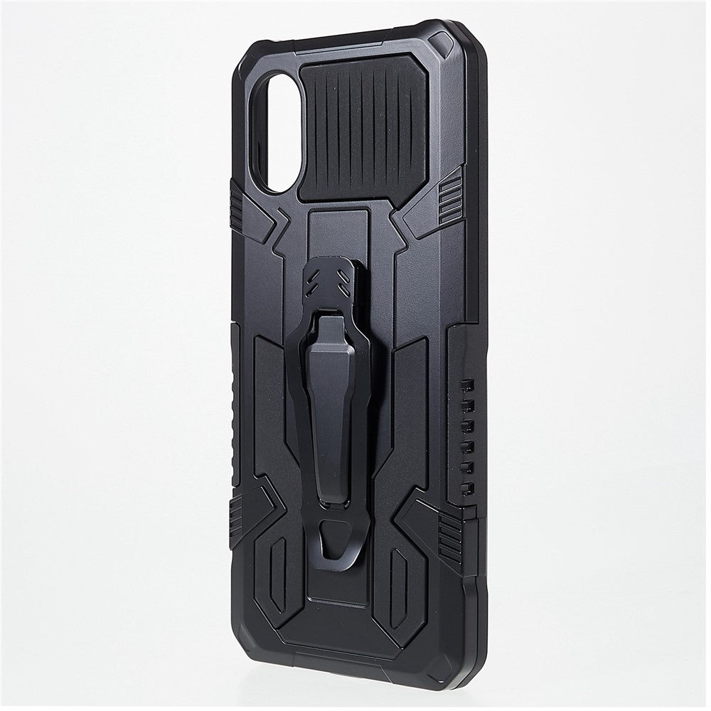 MechWarrior Project til Samsung Galaxy A03 Core Stødresistent Anti-ridse Indbygget Metalplade Hybrid Hard PC Soft TPU Cover med Bælteclips Kickstand