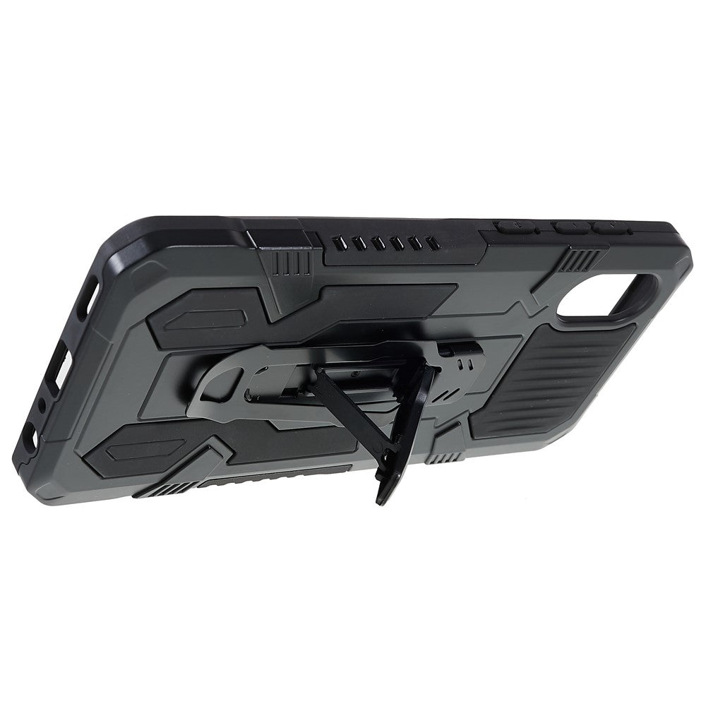 MechWarrior Project til Samsung Galaxy A03 Core Stødresistent Anti-ridse Indbygget Metalplade Hybrid Hard PC Soft TPU Cover med Bælteclips Kickstand