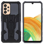 MechWarrior Project til Samsung Galaxy A33 5G, godt beskyttet og faldsikret, indbygget metalplade, hybrid hårdt PC-cover, blødt TPU-cover med bageste clips og støtte