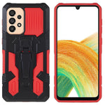 MechWarrior Project för Samsung Galaxy A33 5G Välskyddat, fallskyddande, inbyggt metallplåtsskal, hybridhårt PC-skal, mjukt TPU-skal med bakre klämma, stöd