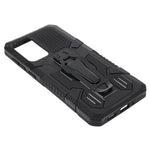 MechWarrior Project for Samsung Galaxy A53 5G Built-in Metal Sheet Hybrid Hard PC Soft TPU Anti-scratch Case with Back Clip Kickstand