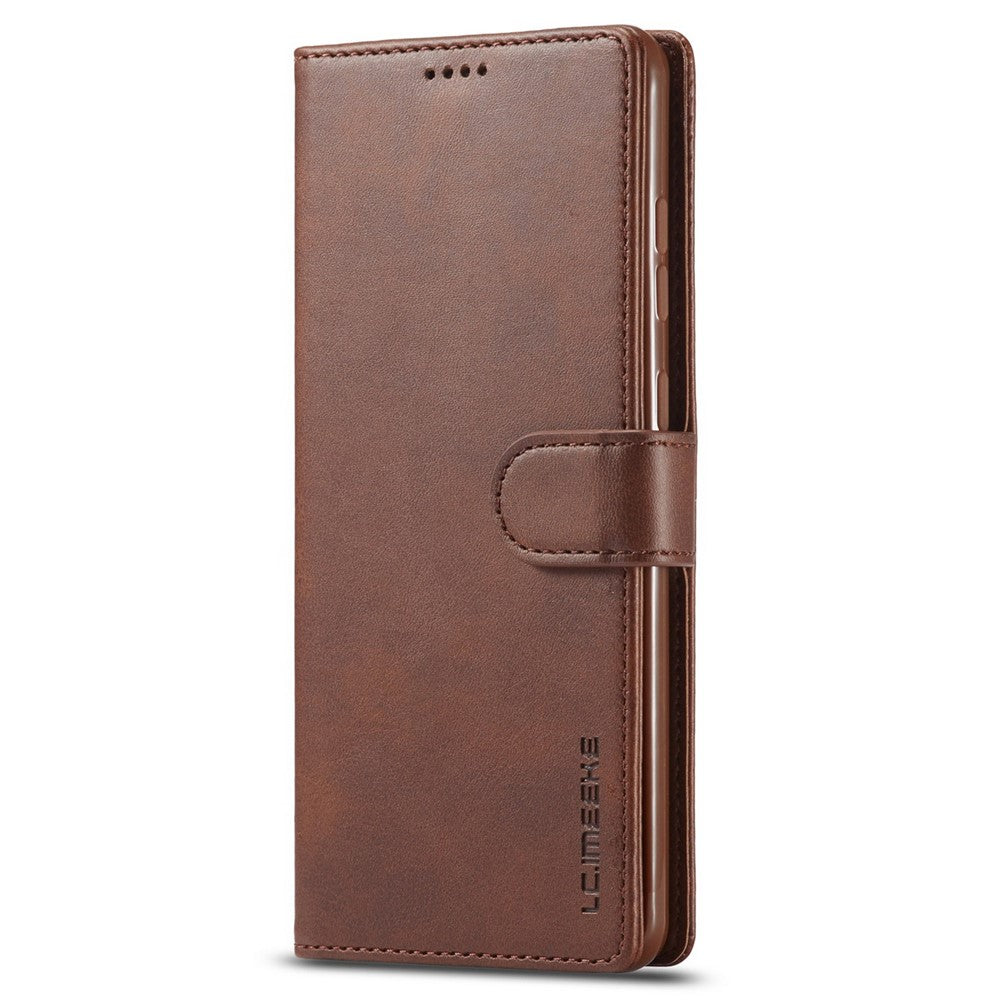 LC.IMEEKE For Samsung Galaxy M23 5G/F23 5G Textured PU Leather Magnetic Clasp Phone Case with Wallet Stand