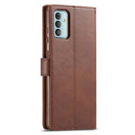 LC.IMEEKE For Samsung Galaxy M23 5G/F23 5G Textured PU Leather Magnetic Clasp Phone Case with Wallet Stand