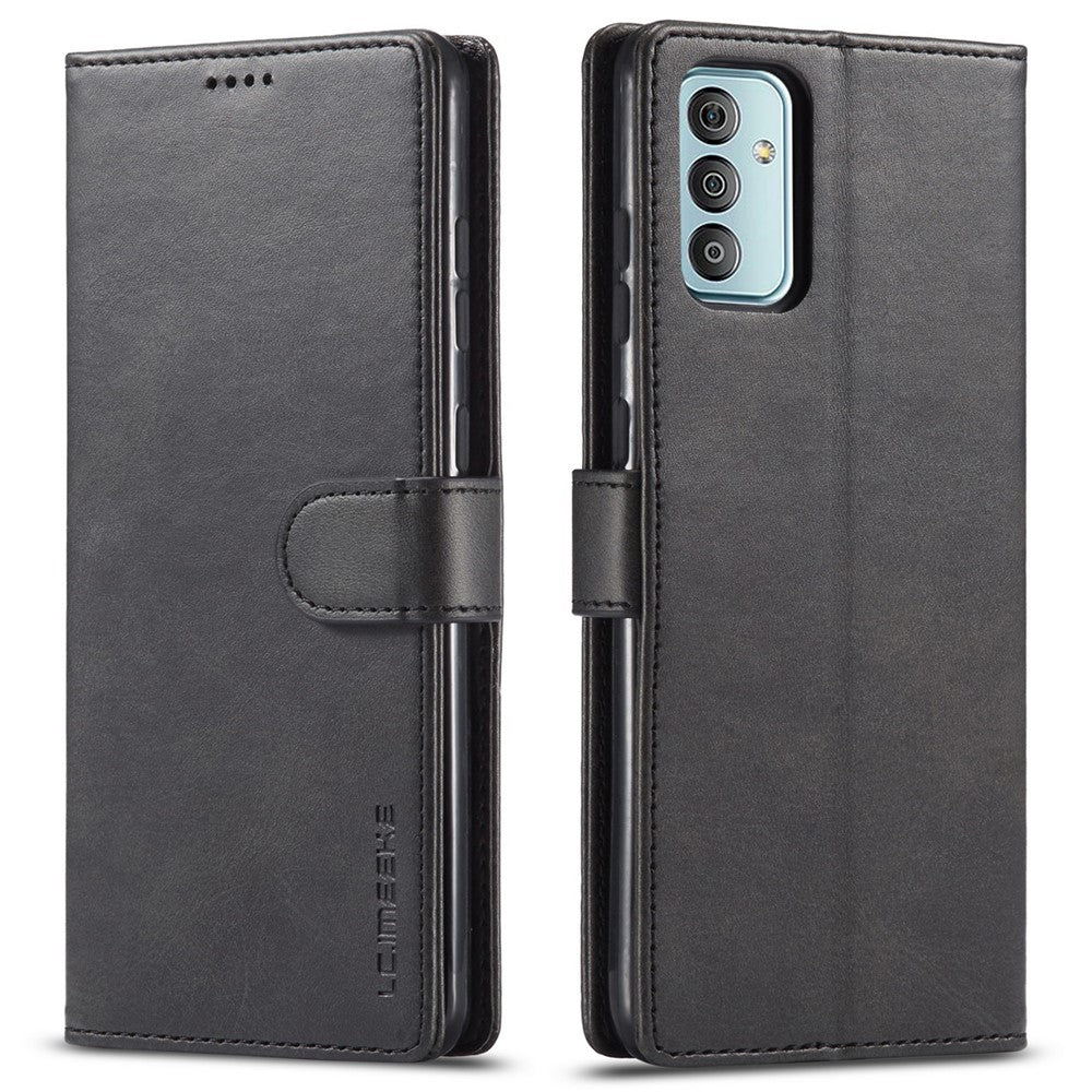 LC.IMEEKE For Samsung Galaxy M23 5G/F23 5G Textured PU Leather Magnetic Clasp Phone Case with Wallet Stand
