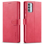 LC.IMEEKE For Samsung Galaxy M23 5G/F23 5G Textured PU Leather Magnetic Clasp Phone Case with Wallet Stand