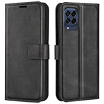 For Samsung Galaxy M33 5G (Global Version) Magnetic Clasp Textured PU Leather Stand Phone Case Wallet Folio Flip Cover