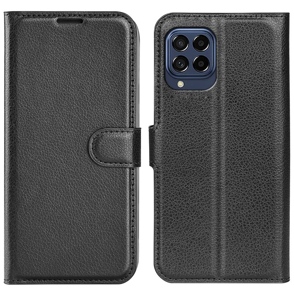 For Samsung Galaxy M33 5G (Global Version) Litchi Texture Leather Case Shockproof Stand Wallet Phone Protective Cover